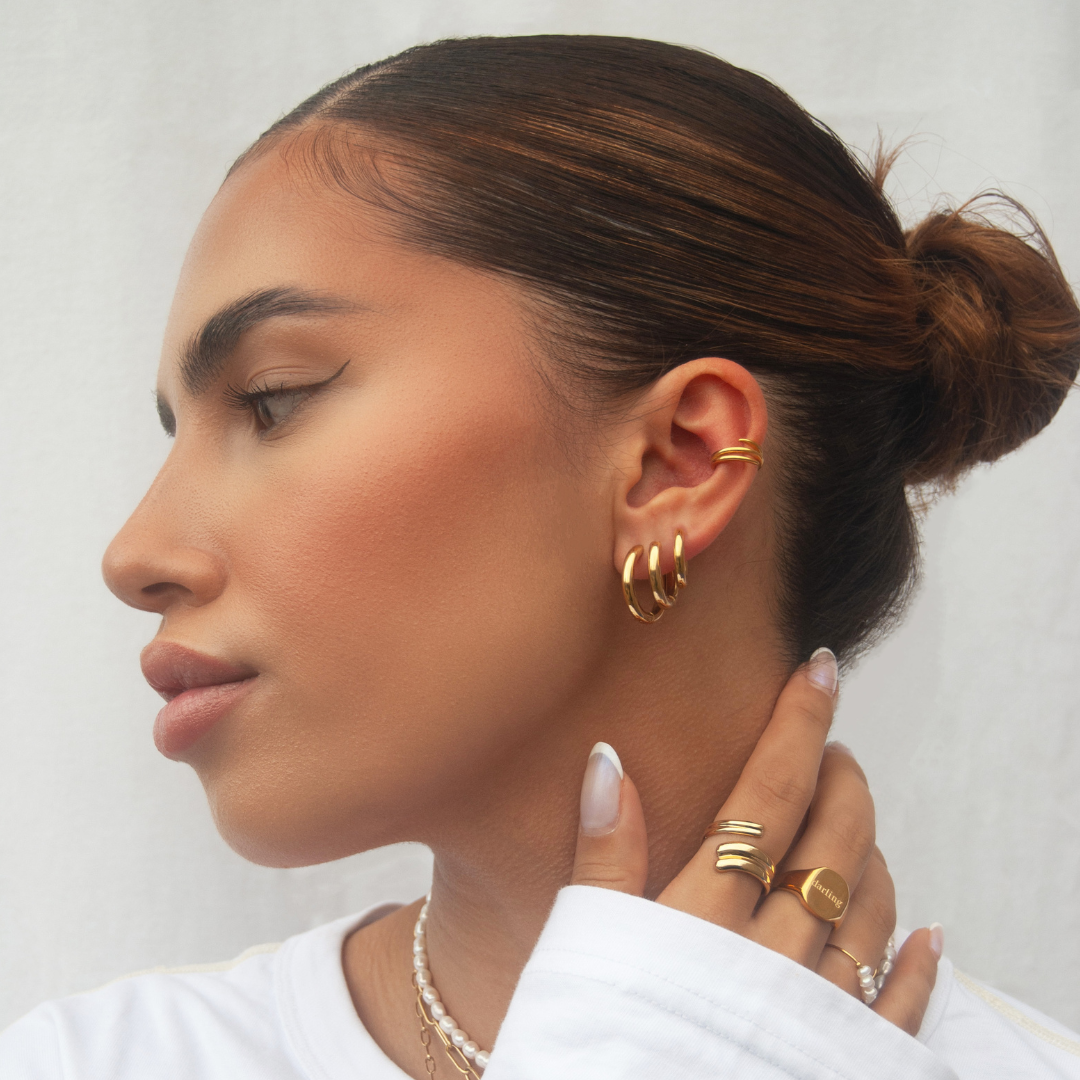 Elvie The Label jewelry brand Instagram waterproof golden jewelry