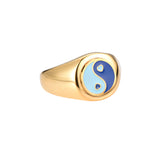 Yin Yang Ring Blue